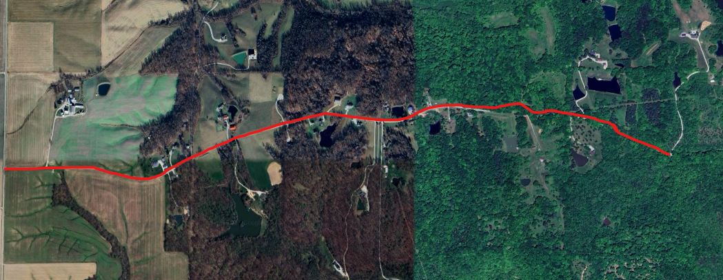 Hickory Rd Aerial View